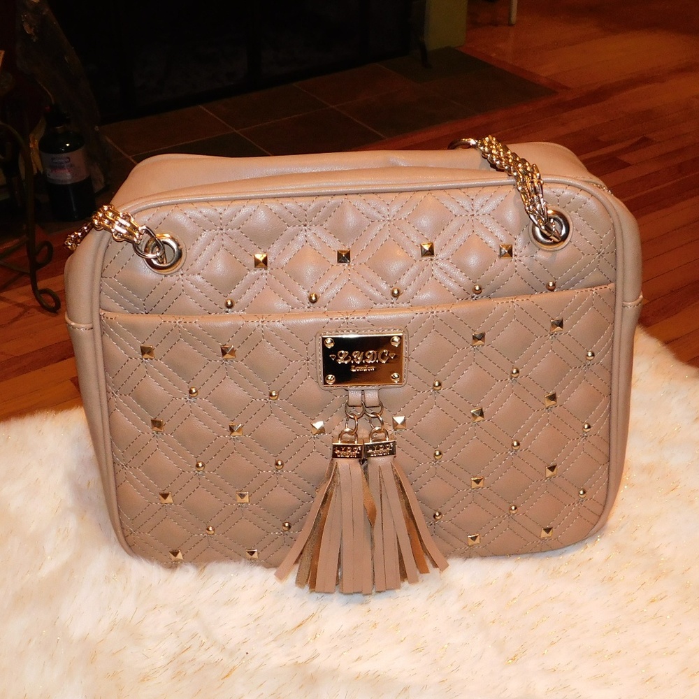 LYDC London Tan Quilted Tote Bag